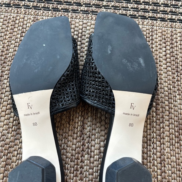 Frances Valentine Raffia Mesh Slide - Picture 3 of 4